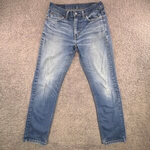 Levis 541 Athletic Taper Mens Jeans 30x30 Med Wash Faded Distressed Blue Denim